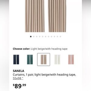 IKEA burgundy curtains set 2